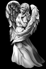 Ангел девушка - картинки для гравировки